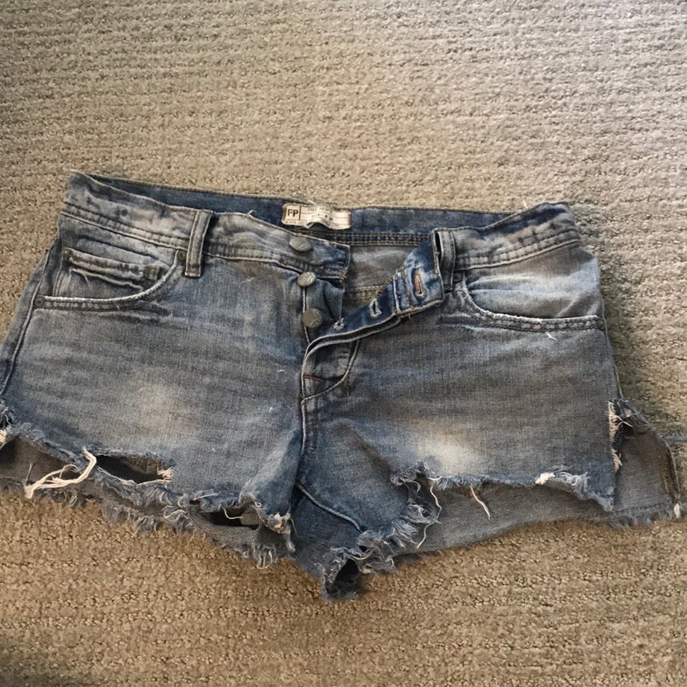 Free people denim shorts